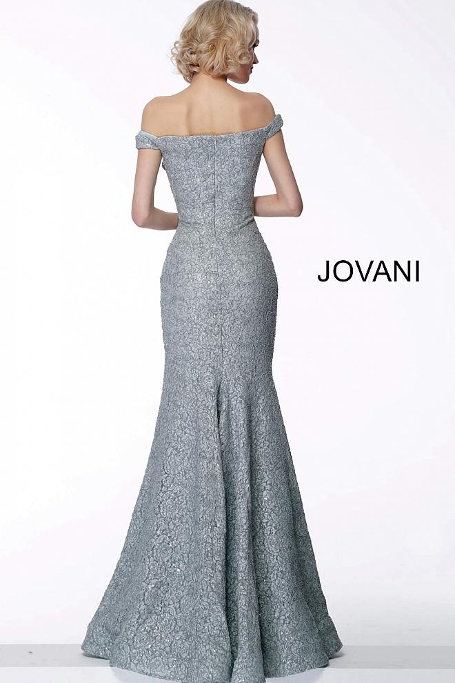 Sage Off the Shoulder Sweetheart Neck Evening Jovani Dress 65156 - Elbisny